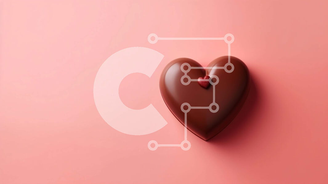 Intra Συλλεκτικό Ξύλινο Παζλ Plywood  4mm - Καρδιά σοκολάτας σε ροζ φόντο για την ημέρα του Αγίου Βαλεντίνου Σε Ξύλινο Κουτί - Διαστάσεις Puzzle: 10x10 cm – 25 κομμάτια