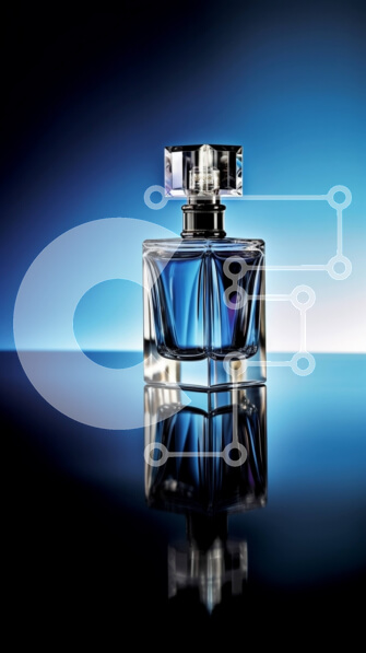 Intra Συλλεκτικό Ξύλινο Παζλ Plywood  4mm - Κομψή εικόνα του μπουκαλιού αρώματος Chanel No. 5 σε ανακλαστική επιφάνεια Σε Ξύλινο Κουτί - Διαστάσεις Puzzle: 10x10 cm – 25 κομμάτια