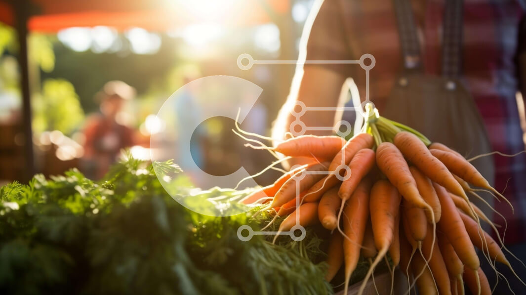 Intra Συλλεκτικό Ξύλινο Παζλ Plywood  4mm - Πρόσωπο στην υπαίθρια αγορά με τα λαχανικά στην οθόνη Σε Ξύλινο Κουτί - Διαστάσεις Puzzle: 10x10 cm – 25 κομμάτια