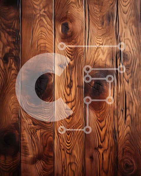 Intra Συλλεκτικό Ξύλινο Παζλ Plywood  4mm - Υφή ενός ξεπερασμένου ξύλινου τοίχου Σε Ξύλινο Κουτί - Διαστάσεις Puzzle: 10x10 cm – 25 κομμάτια