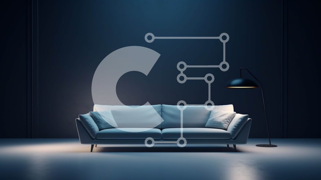 Intra Συλλεκτικό Ξύλινο Παζλ Plywood  4mm - Μπλε καναπές σε σκοτεινό δωμάτιο με λάμπα Σε Ξύλινο Κουτί - Διαστάσεις Puzzle: 10x10 cm – 25 κομμάτια