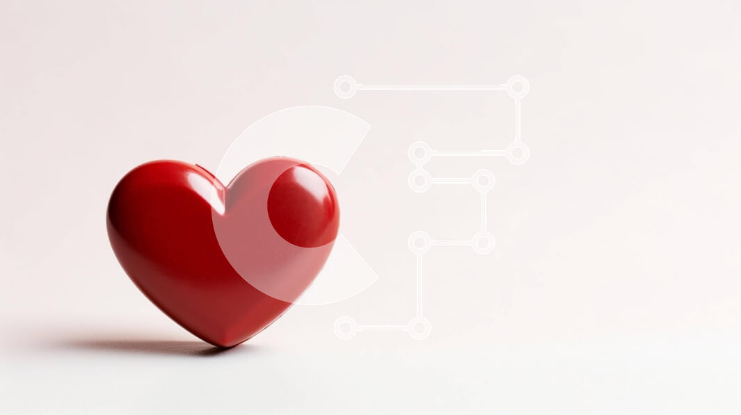 Intra Συλλεκτικό Ξύλινο Παζλ Plywood  4mm - Γυαλιστερή κόκκινη καρδιά σε ουδέτερο φόντο Σε Ξύλινο Κουτί - Διαστάσεις Puzzle: 10x10 cm – 25 κομμάτια