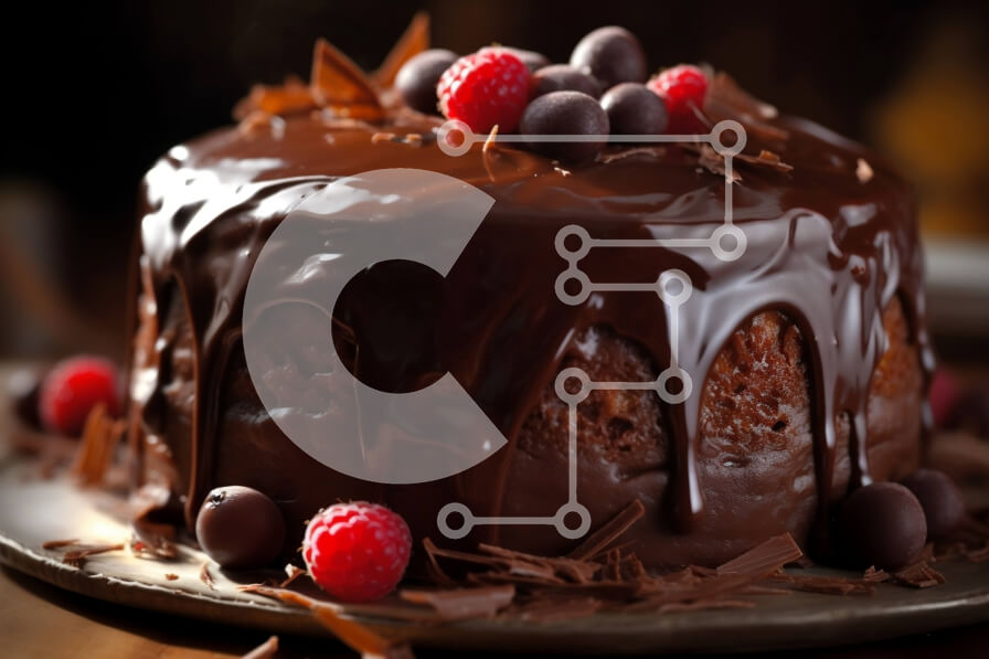 Σετ των 2 Intra Συλλεκτικό Ξύλινο Παζλ Plywood  4mm - Decadent κέικ σοκολάτας με βατόμουρα και σοκολάτα Σε Ξύλινο Κουτί - Διαστάσεις: 10x10 cm – 25 κομμάτια