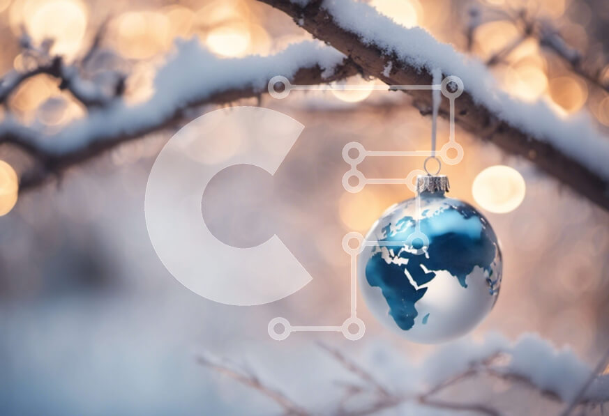 Intra Συλλεκτικό Ξύλινο Παζλ Plywood  4mm - Χιονισμένο κλαδί δέντρου με στολίδι Σε Ξύλινο Κουτί - Διαστάσεις: 10x10 cm – 25 κομμάτια