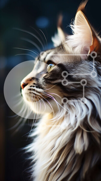 Σετ των 2 Intra Συλλεκτικό Ξύλινο Παζλ Plywood  4mm - Αξιολάτρευτη εικόνα μιας περίεργης γάτας που κοιτάζει ψηλά Σε Ξύλινο Κουτί - Διαστάσεις: 10x10 cm – 25 κομμάτια