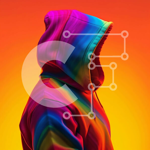 Σετ των 2 Intra Συλλεκτικό Ξύλινο Παζλ Plywood  4mm - Μοντέρνα πολύχρωμα κουκούλα για μοντέρνα ρούχα Σε Ξύλινο Κουτί - Διαστάσεις: 10x10 cm – 25 κομμάτια