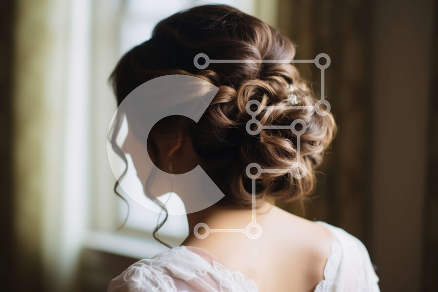 Intra Συλλεκτικό Ξύλινο Παζλ Plywood  4mm - Όμορφη νύφη με λευκό νυφικό που κοιτάζει έξω από το παράθυρο Σε Ξύλινο Κουτί - Διαστάσεις Puzzle: 10x10 cm – 25 κομμάτια