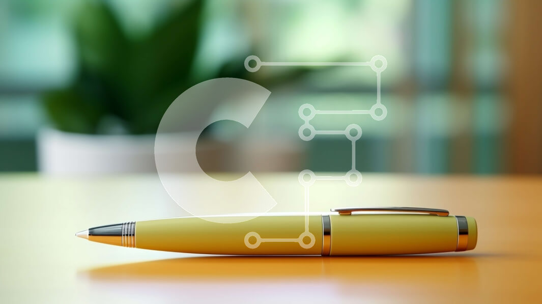 Intra Συλλεκτικό Ξύλινο Παζλ Plywood  4mm - Κίτρινο στυλό σε ξύλινο τραπέζι με φυτά στο φόντο Σε Ξύλινο Κουτί - Διαστάσεις: 10x10 cm – 25 κομμάτια