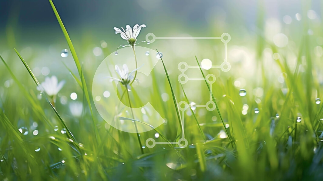 Intra Συλλεκτικό Ξύλινο Παζλ Plywood  4mm - Πράσινο χορταριασμένο χωράφι με ανθισμένα λευκά λουλούδια Σε Ξύλινο Κουτί - Διαστάσεις: 10x10 cm – 25 κομμάτια