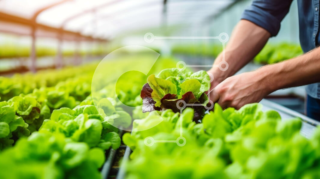 Intra Συλλεκτικό Ξύλινο Παζλ Plywood  4mm - Άτομο που μαζεύει μαρούλι από ένα εσωτερικό θερμοκήπιο Σε Ξύλινο Κουτί - Διαστάσεις: 10x10 cm – 25 κομμάτια