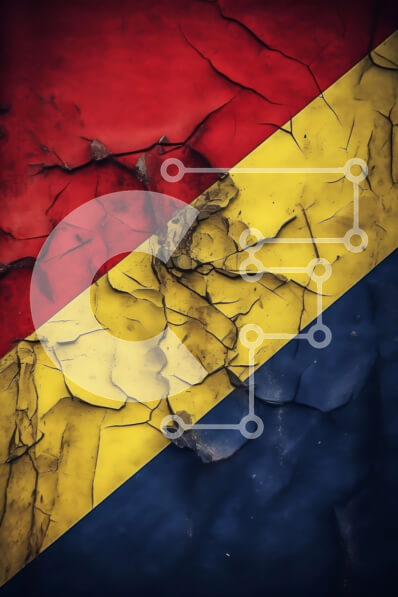 Intra Συλλεκτικό Ξύλινο Παζλ Plywood  4mm - Αφηρημένη εικόνα ενός τοίχου σε αποσύνθεση με το χρώμα που ξεφλουδίζει Σε Ξύλινο Κουτί - Διαστάσεις Puzzle: 10x10 cm – 25 κομμάτια