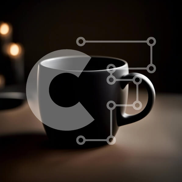 Σετ των 2 Intra Συλλεκτικό Ξύλινο Παζλ Plywood  4mm - Κομψή εικόνα μιας κούπας καφέ σε ένα ξύλινο τραπέζι με ένα αναμμένο κερί Σε Ξύλινο Κουτί - Διαστάσεις: 10x10 cm – 25 κομμάτια