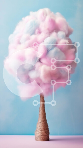 Σετ των 2 Intra Συλλεκτικό Ξύλινο Παζλ Plywood  4mm - Cotton Candy Tree - Πολύχρωμο και γλυκό Σε Ξύλινο Κουτί - Διαστάσεις: 10x10 cm – 25 κομμάτια