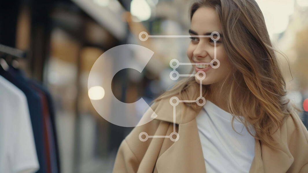 Intra Συλλεκτικό Ξύλινο Παζλ Plywood  4mm - Χαμογελαστή γυναίκα που περπατά στην πόλη Σε Ξύλινο Κουτί - Διαστάσεις Puzzle: 10x10 cm – 25 κομμάτια