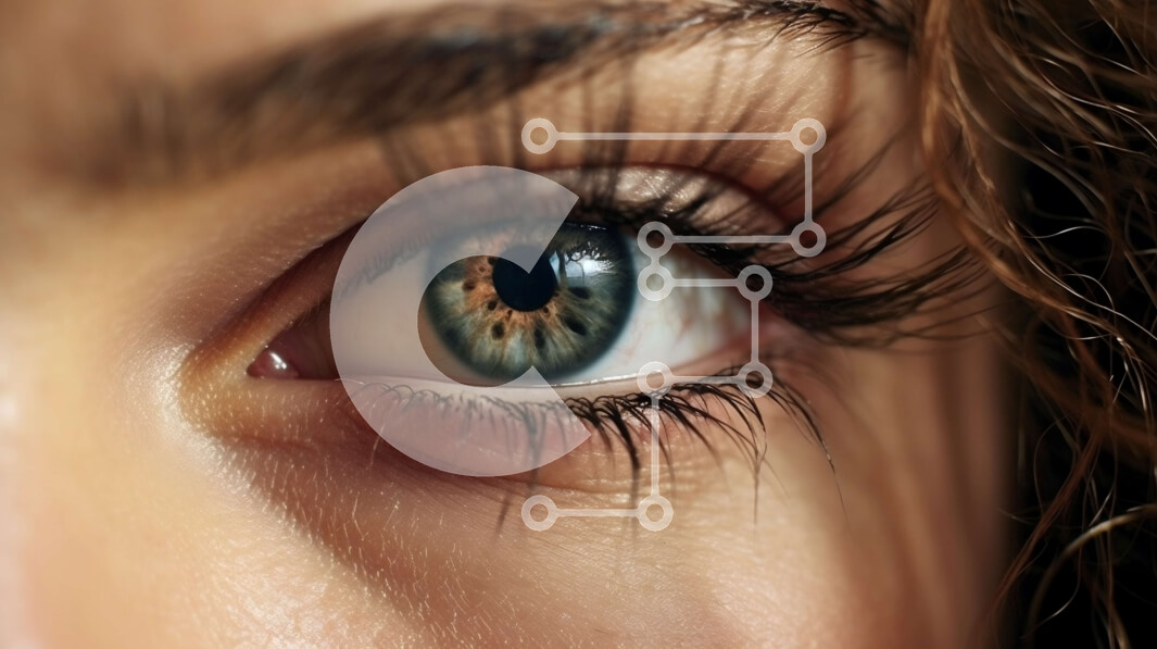 Intra Συλλεκτικό Ξύλινο Παζλ Plywood  4mm - Εκπληκτική εικόνα ενός γυναικείου ματιού με μακριές βλεφαρίδες και μπλε ίριδα Σε Ξύλινο Κουτί - Διαστάσεις Puzzle: 10x10 cm – 25 κομμάτια