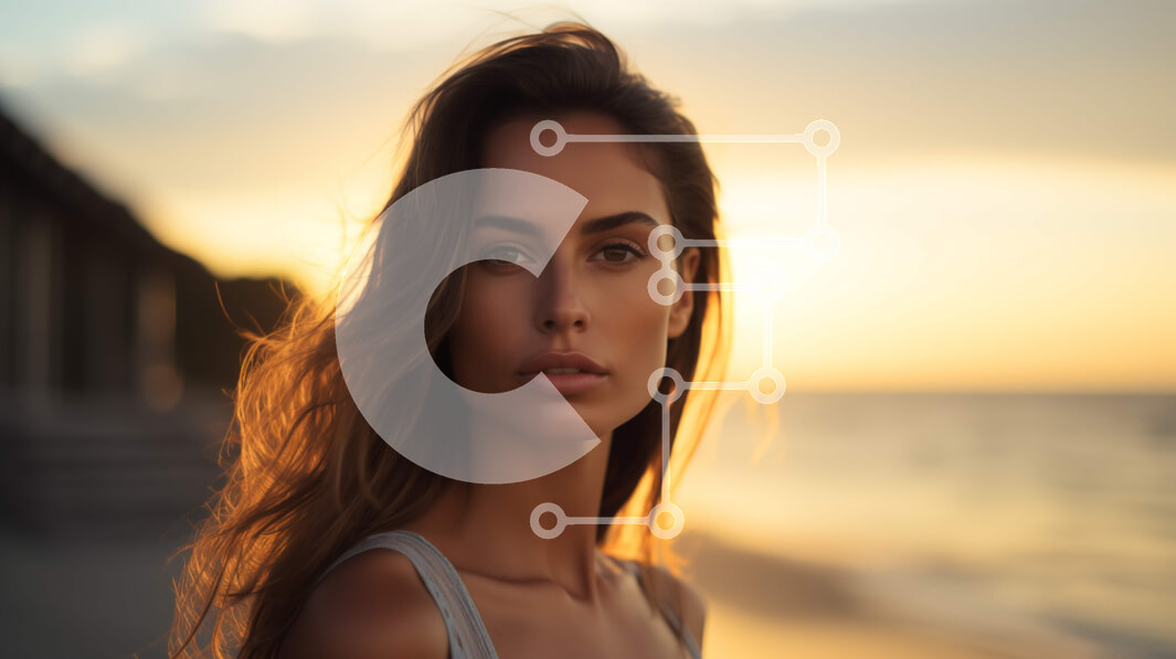 Intra Συλλεκτικό Ξύλινο Παζλ Plywood  4mm - Εκπληκτική γυναίκα στο ηλιοβασίλεμα στην παραλία Σε Ξύλινο Κουτί - Διαστάσεις Puzzle: 10x10 cm – 25 κομμάτια