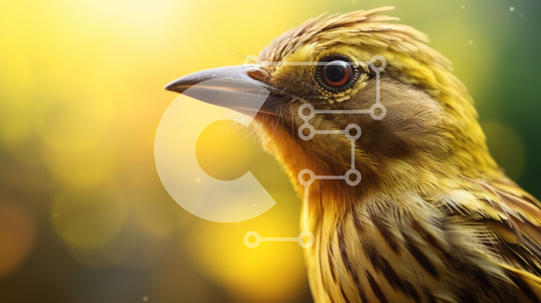 Intra Συλλεκτικό Ξύλινο Παζλ Plywood  4mm - Μικρό κίτρινο πουλί Σε Ξύλινο Κουτί - Διαστάσεις: 10x10 cm – 25 κομμάτια