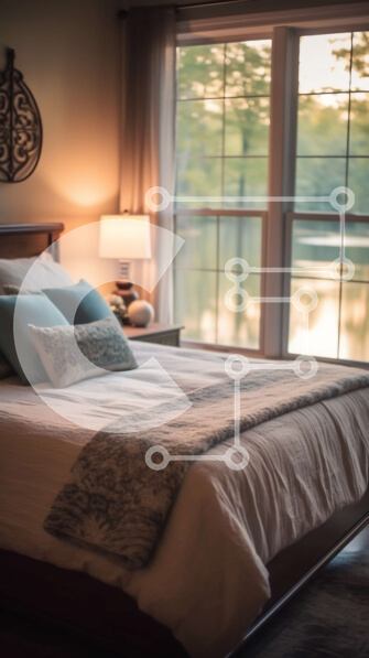 Intra Συλλεκτικό Ξύλινο Παζλ Plywood  4mm - Όμορφο και άνετο υπνοδωμάτιο με φυσικό φως και εκπληκτική θέα Σε Ξύλινο Κουτί - Διαστάσεις Puzzle: 10x10 cm – 25 κομμάτια