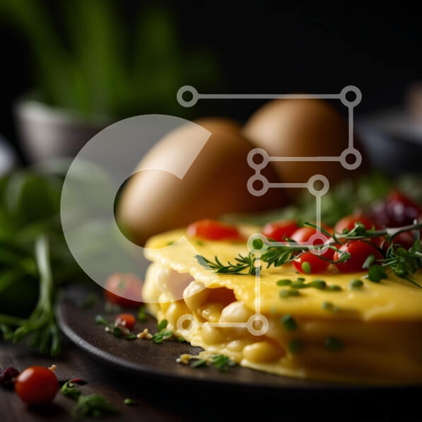 Σετ των 2 Intra Συλλεκτικό Ξύλινο Παζλ Plywood  4mm - Νόστιμη κρέπα με τυρί και ντομάτα με τηγανητό αυγό εικόνα Σε Ξύλινο Κουτί - Διαστάσεις: 10x10 cm – 25 κομμάτια