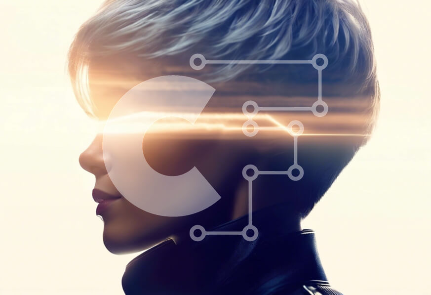 Intra Συλλεκτικό Ξύλινο Παζλ Plywood  4mm - Γυναίκα με κοντά μαλλιά και σκούρα γυαλιά ηλίου Σε Ξύλινο Κουτί - Διαστάσεις Puzzle: 10x10 cm – 25 κομμάτια