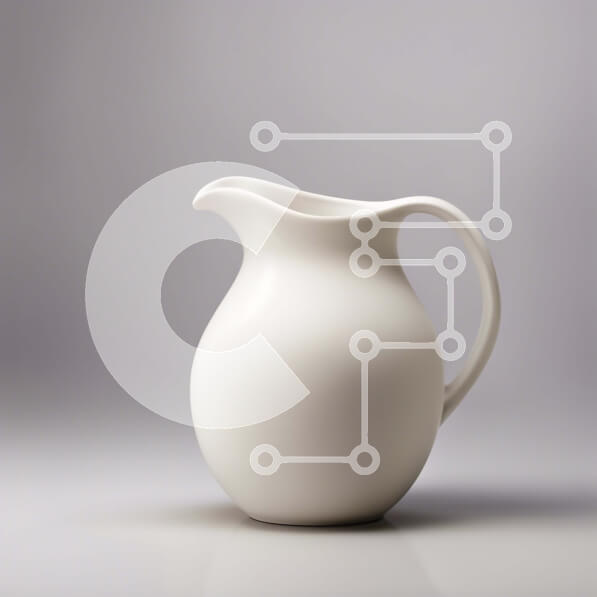 Intra Συλλεκτικό Ξύλινο Παζλ Plywood  4mm - Όμορφη εικόνα λευκής κεραμικής στάμνας σε γκρίζα επιφάνεια Σε Ξύλινο Κουτί - Διαστάσεις: 10x10 cm – 25 κομμάτια