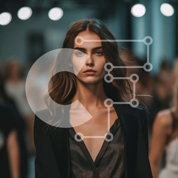 Σετ των 2 Intra Συλλεκτικό Ξύλινο Παζλ Plywood  4mm - Μοντέλο μόδας Walking Down Runway με μαύρο σακάκι και λευκό πουκάμισο Σε Ξύλινο Κουτί - Διαστάσεις: 10x10 cm – 25 κομμάτια