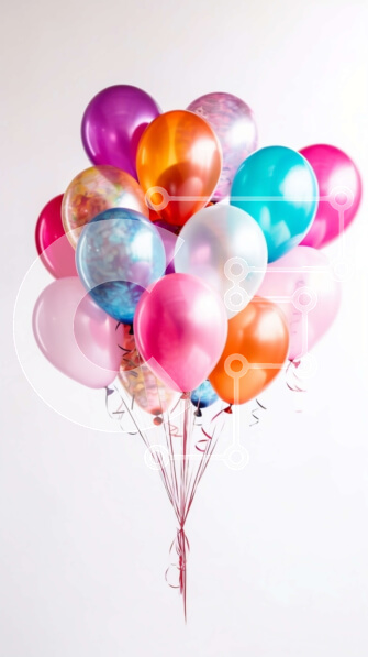 Intra Συλλεκτικό Ξύλινο Παζλ Plywood  4mm - Ομάδα πολύχρωμων μπαλονιών που επιπλέουν στον αέρα Σε Ξύλινο Κουτί - Διαστάσεις: 10x10 cm – 25 κομμάτια