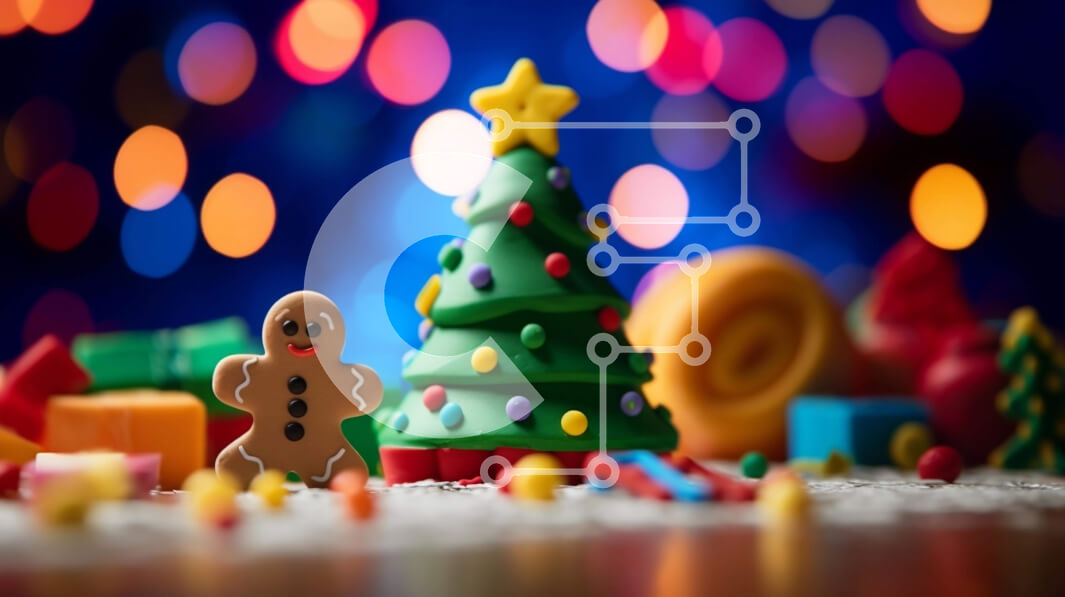 Intra Συλλεκτικό Ξύλινο Παζλ Plywood  4mm - Toy Gingerbread House Διακοσμημένο για την εορταστική περίοδο Σε Ξύλινο Κουτί - Διαστάσεις: 10x10 cm – 25 κομμάτια