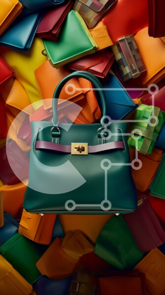 Intra Συλλεκτικό Ξύλινο Παζλ Plywood  4mm - Κομψά αξεσουάρ μόδας σε πολύχρωμο σωρό Σε Ξύλινο Κουτί - Διαστάσεις Puzzle: 10x10 cm – 25 κομμάτια