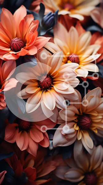 Σετ των 2 Intra Συλλεκτικό Ξύλινο Παζλ Plywood  4mm - Ζωντανό μπουκέτο με πορτοκαλί και κίτρινα λουλούδια σε ένα διάφανο γυάλινο βάζο Σε Ξύλινο Κουτί - Διαστάσεις: 10x10 cm – 25 κομμάτια