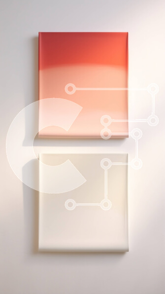 Intra Συλλεκτικό Ξύλινο Παζλ Plywood  4mm - Μοναδικό αφηρημένο έργο τέχνης: Κυμαινόμενα μπλοκ σε κόκκινες και ροζ αποχρώσεις Σε Ξύλινο Κουτί - Διαστάσεις Puzzle: 10x10 cm – 25 κομμάτια