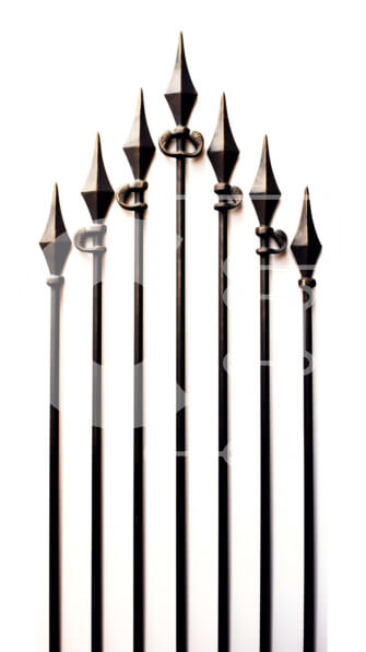 Intra Συλλεκτικό Ξύλινο Παζλ Plywood  4mm - Εικόνα υψηλής ποιότητας από ακίδες φράχτη από σφυρήλατο σίδερο Σε Ξύλινο Κουτί - Διαστάσεις: 10x10 cm – 25 κομμάτια