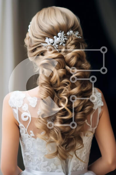 Intra Συλλεκτικό Ξύλινο Παζλ Plywood  4mm - Εκπληκτική εικόνα μιας νύφης με θέα στον ορίζοντα της πόλης στο ηλιοβασίλεμα Σε Ξύλινο Κουτί - Διαστάσεις Puzzle: 10x10 cm – 25 κομμάτια