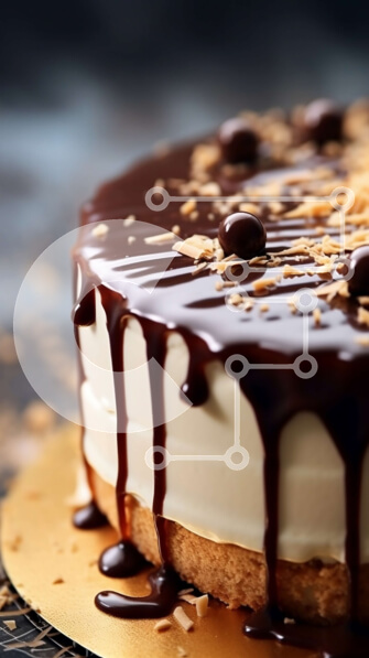 Intra Συλλεκτικό Ξύλινο Παζλ Plywood  4mm - Αφεθείτε στη νοστιμιά του κέικ σοκολάτας με ψιλόβροχο Σε Ξύλινο Κουτί - Διαστάσεις: 10x10 cm – 25 κομμάτια