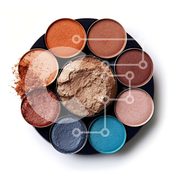 Σετ των 2 Intra Συλλεκτικό Ξύλινο Παζλ Plywood  4mm - Ποικιλία από καφέ, μπεζ και χρυσό σκιές ματιών σε κυκλικό πιάτο Σε Ξύλινο Κουτί - Διαστάσεις: 10x10 cm – 25 κομμάτια