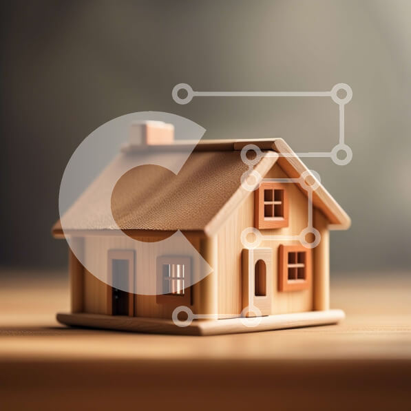 Intra Συλλεκτικό Ξύλινο Παζλ Plywood  4mm - Γοητευτική εικόνα ενός μικρού ξύλινου σπιτιού με κήπο Σε Ξύλινο Κουτί - Διαστάσεις Puzzle: 10x10 cm – 25 κομμάτια