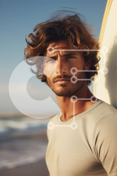 Intra Συλλεκτικό Ξύλινο Παζλ Plywood  4mm - Εκπληκτική εικόνα ενός σέρφερ που απολαμβάνει τα κύματα σε μια όμορφη παραλία Σε Ξύλινο Κουτί - Διαστάσεις Puzzle: 10x10 cm – 25 κομμάτια