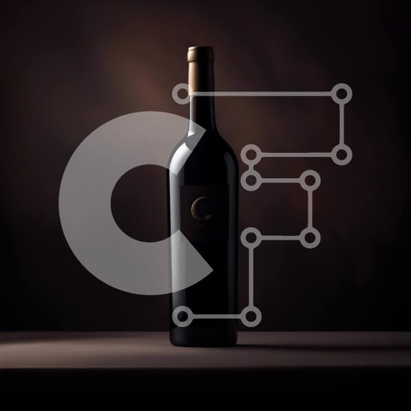 Σετ των 2 Intra Συλλεκτικό Ξύλινο Παζλ Plywood  4mm - Κομψή εικόνα ενός μπουκαλιού κόκκινου κρασιού σε ένα τραπέζι Σε Ξύλινο Κουτί - Διαστάσεις: 10x10 cm – 25 κομμάτια