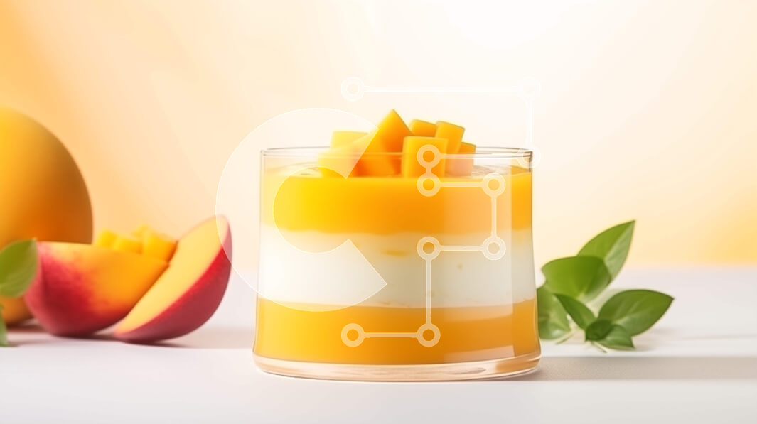 Σετ των 2 Intra Συλλεκτικό Ξύλινο Παζλ Plywood  4mm - Μους μάνγκο με φρέσκες φέτες μάνγκο και πράσινα φύλλα Σε Ξύλινο Κουτί - Διαστάσεις: 10x10 cm – 25 κομμάτια