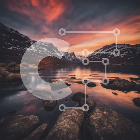 Intra Συλλεκτικό Ξύλινο Παζλ Plywood  4mm - Γαλήνιο ορεινό τοπίο με χιονισμένες κορυφές και ζωντανό ουρανό Σε Ξύλινο Κουτί - Διαστάσεις: 10x10 cm – 25 κομμάτια