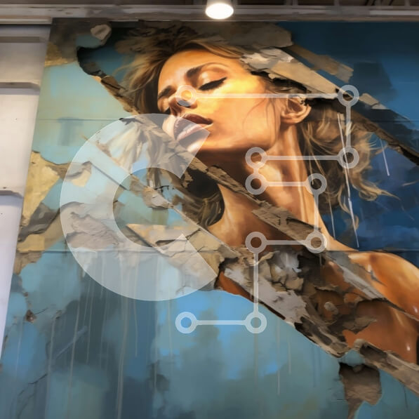 Intra Συλλεκτικό Ξύλινο Παζλ Plywood  4mm - Σοβαρή γυναίκα με μακριά ξανθά μαλλιά και μπλε μάτια Σε Ξύλινο Κουτί - Διαστάσεις Puzzle: 10x10 cm – 25 κομμάτια