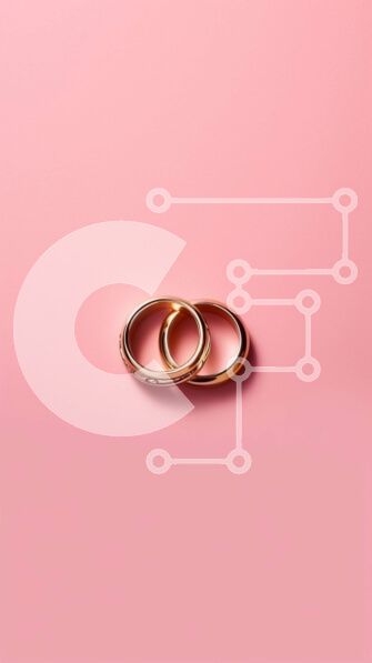 Intra Συλλεκτικό Ξύλινο Παζλ Plywood  4mm - Εκπληκτικές χρυσές βέρες σε ζωντανό ροζ φόντο Σε Ξύλινο Κουτί - Διαστάσεις Puzzle: 10x10 cm – 25 κομμάτια