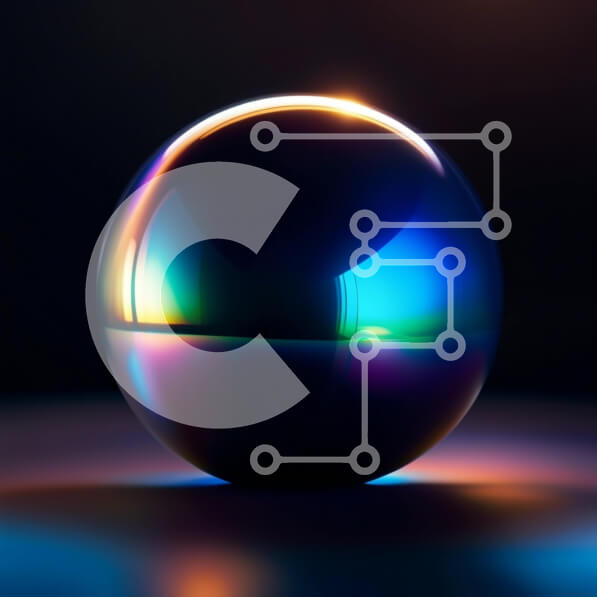 Intra Συλλεκτικό Ξύλινο Παζλ Plywood  4mm - Αφηρημένη εικόνα μιας αντανακλαστικής μπάλας σε μια ματ μαύρη επιφάνεια Σε Ξύλινο Κουτί - Διαστάσεις Puzzle: 10x10 cm – 25 κομμάτια