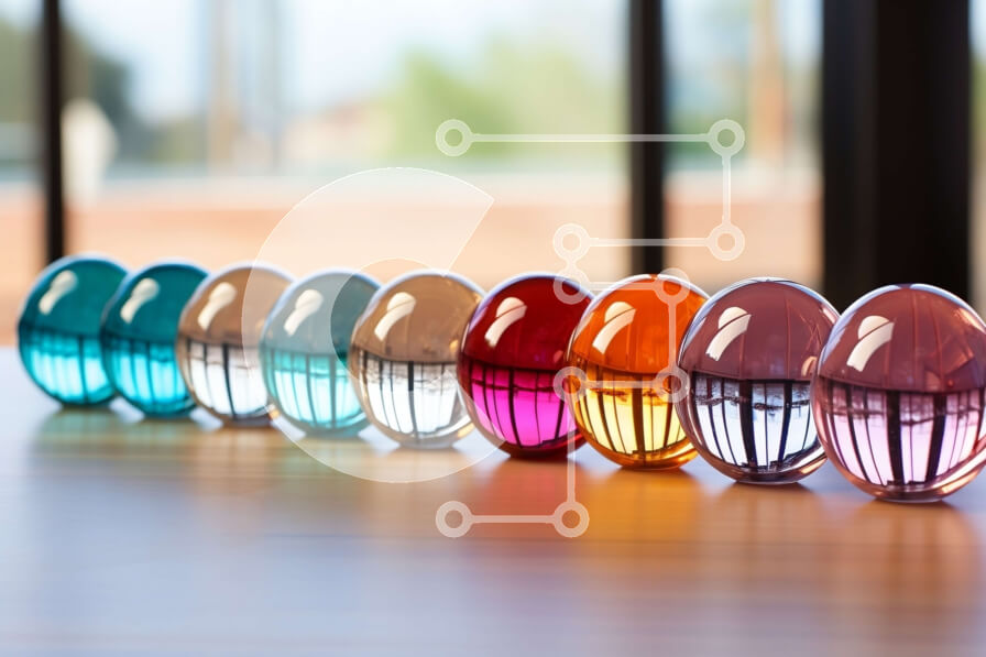 Intra Συλλεκτικό Ξύλινο Παζλ Plywood  4mm - Εκπληκτική εικόνα από πολύχρωμα γυάλινα μπουκάλια με θέα στον ορίζοντα της πόλης Σε Ξύλινο Κουτί - Διαστάσεις Puzzle: 10x10 cm – 25 κομμάτια