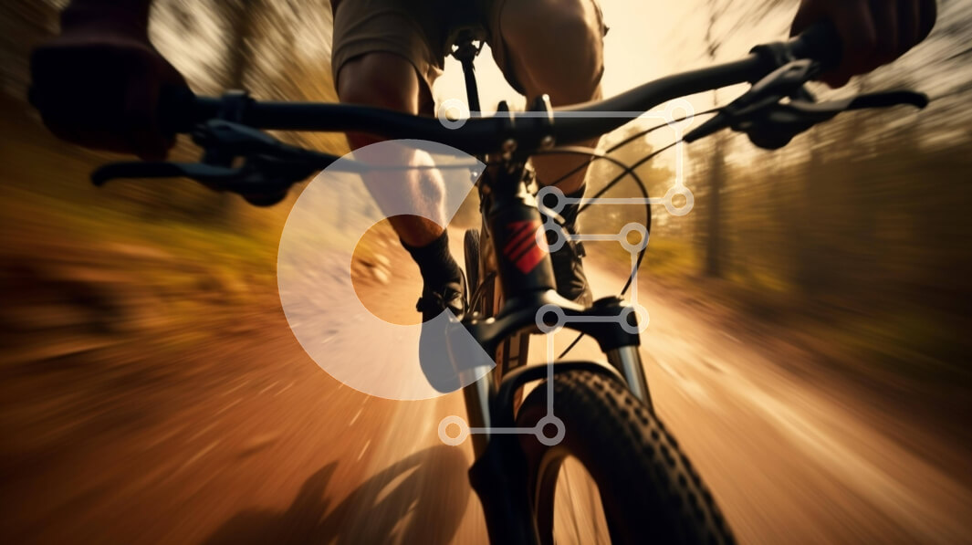 Intra Συλλεκτικό Ξύλινο Παζλ Plywood  4mm - Ποδηλάτης ιππασία μέσα από δασωμένα μονοπάτια Σε Ξύλινο Κουτί - Διαστάσεις Puzzle: 10x10 cm – 25 κομμάτια