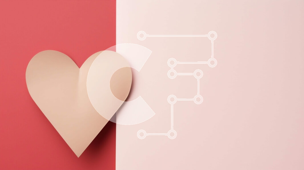 Intra Συλλεκτικό Ξύλινο Παζλ Plywood  4mm - Origami καρδιών του Αγίου Βαλεντίνου σε ροζ και μπεζ φόντο Σε Ξύλινο Κουτί - Διαστάσεις Puzzle: 10x10 cm – 25 κομμάτια