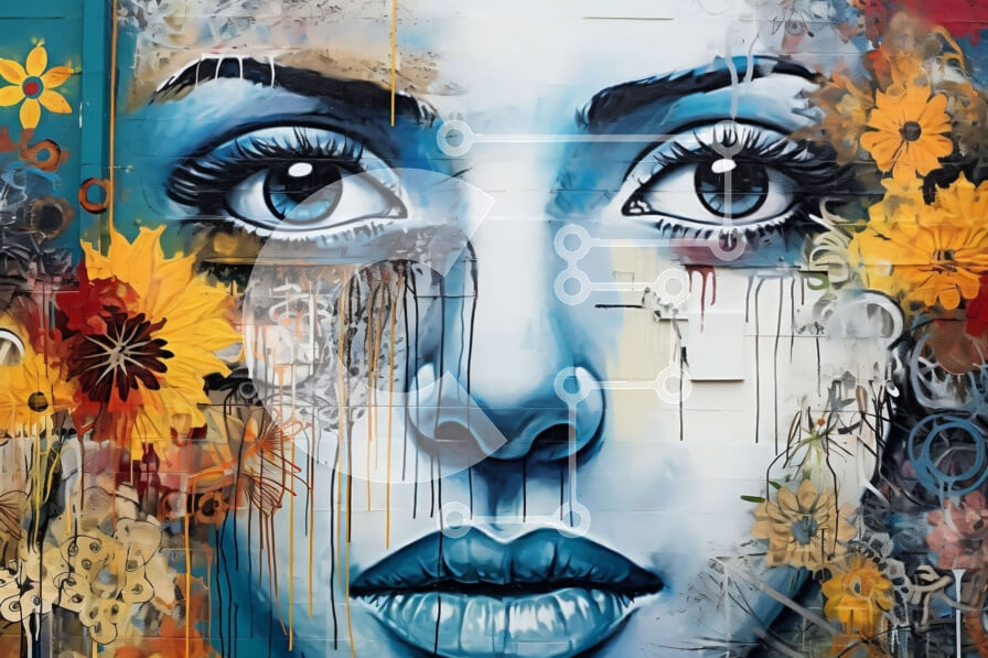 Intra Συλλεκτικό Ξύλινο Παζλ Plywood  4mm - Εκπληκτικό πορτρέτο μιας γυναίκας με μπλε μάτια και μακριά ξανθά μαλλιά Σε Ξύλινο Κουτί - Διαστάσεις Puzzle: 10x10 cm – 25 κομμάτια