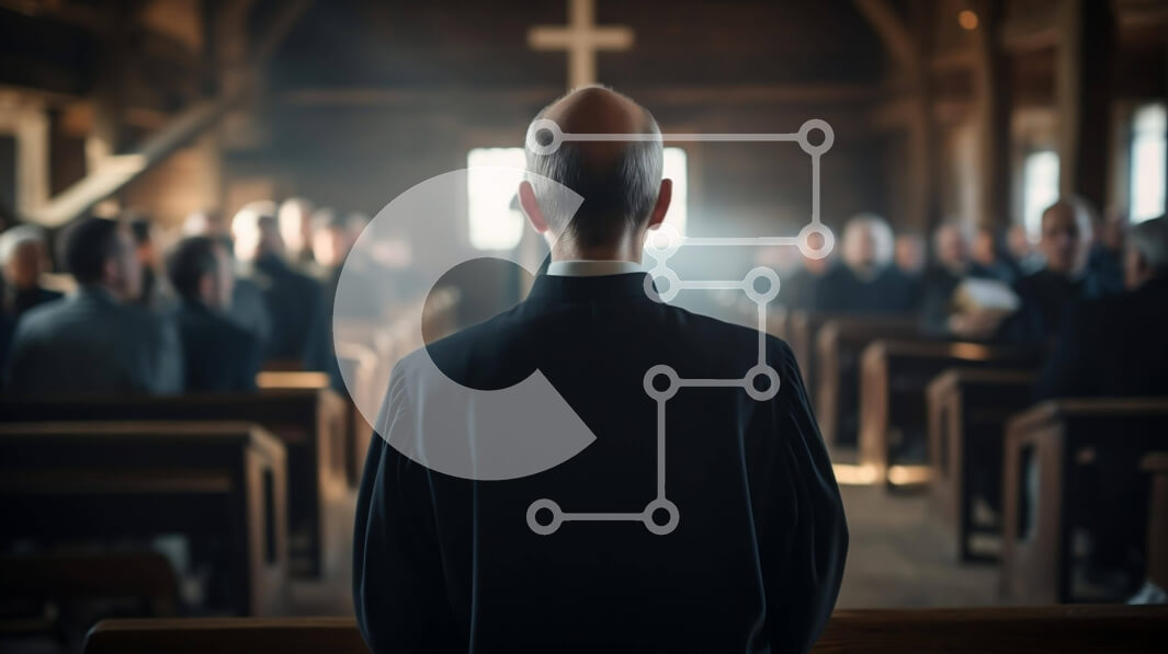 Intra Συλλεκτικό Ξύλινο Παζλ Plywood  4mm - Ιερέας σε μια άδεια εκκλησία Σε Ξύλινο Κουτί - Διαστάσεις Puzzle: 10x10 cm – 25 κομμάτια