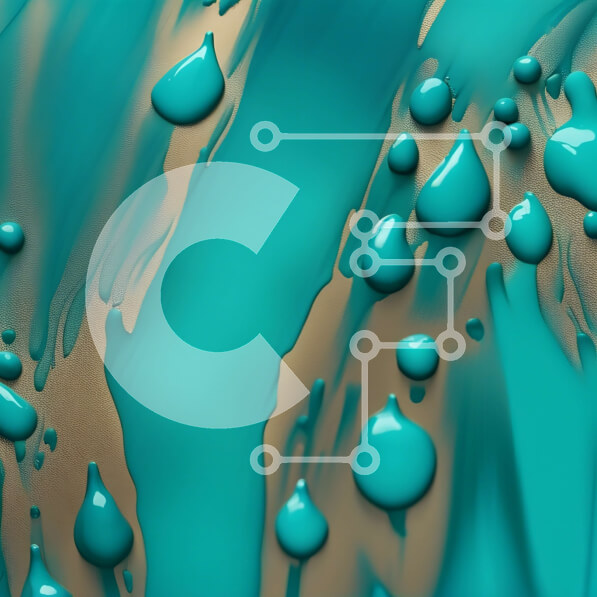 Intra Συλλεκτικό Ξύλινο Παζλ Plywood  4mm - Αφηρημένη ζωγραφική με μπλε και χρυσά χρώματα και σταγονίδια νερού Σε Ξύλινο Κουτί - Διαστάσεις Puzzle: 10x10 cm – 25 κομμάτια