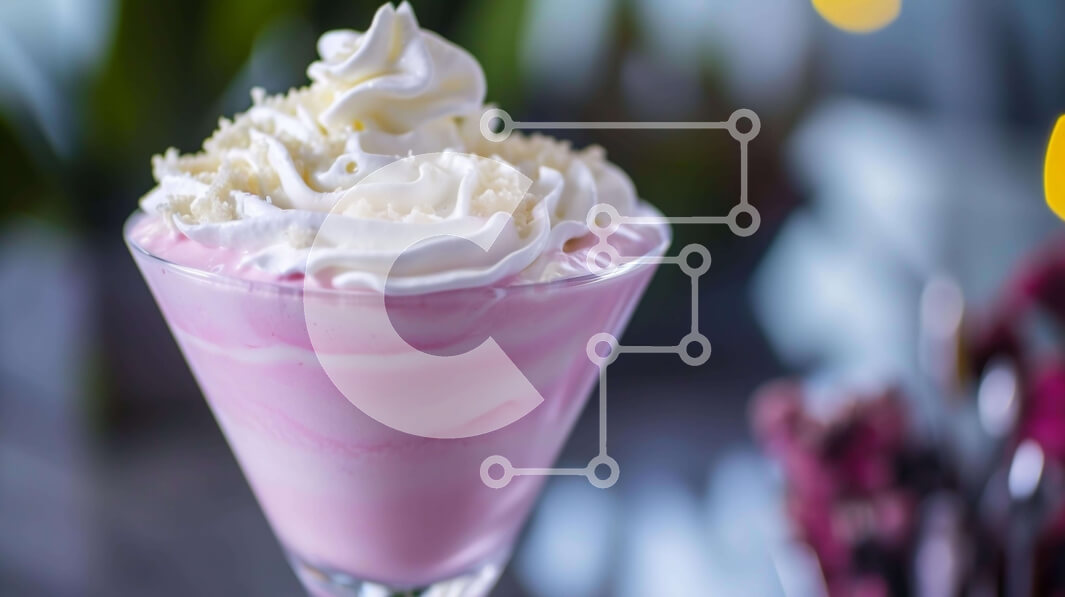 Σετ των 2 Intra Συλλεκτικό Ξύλινο Παζλ Plywood  4mm - Λαχταριστό ροζ αφρώδες επιδόρπιο με σαντιγί και λευκό γλάσο Σε Ξύλινο Κουτί - Διαστάσεις: 10x10 cm – 25 κομμάτια